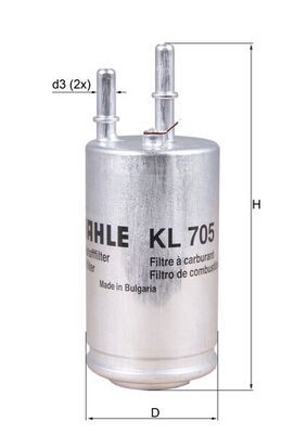 Palivový filtr MAHLE KL 705