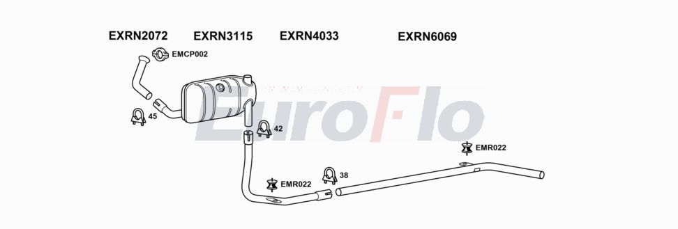 Układ wydechowy EUROFLO RN4113001D