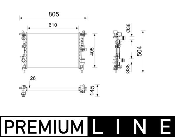 Radiator, racire motor MAHLE CR 2797 000P