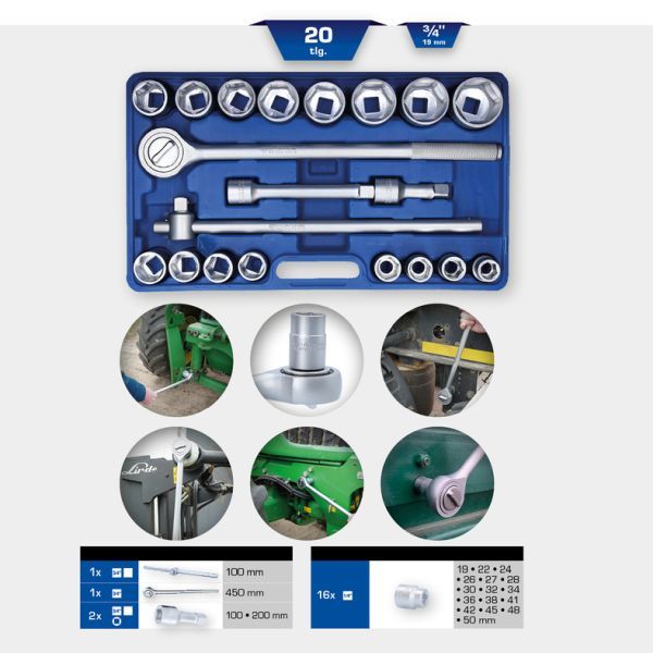 Set chei tubulare BRILLIANT TOOLS BT025020