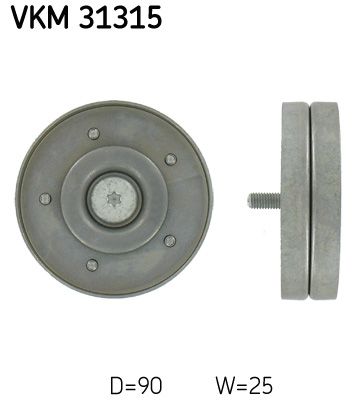 Vratná/vodiaca kladka rebrovaného klinového remeňa SKF VKM 31315