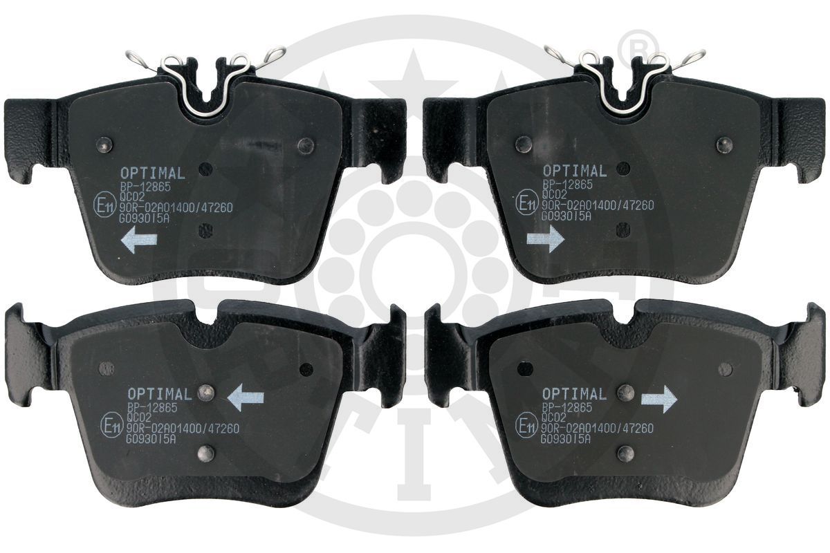 Zestaw klocków hamulcowych, hamulce tarczowe OPTIMAL BP-12865