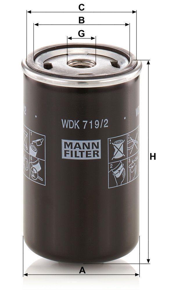 Levně Palivový filtr MANN-FILTER WDK 719/2