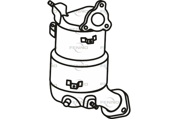 Filtr sadzy / filtr cząstek stałych, układ wydechowy FENNO 250510R070