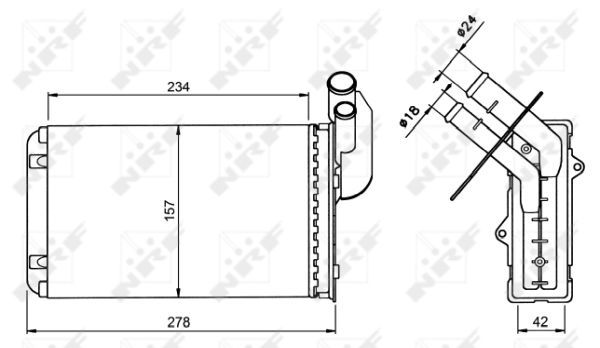 Levně Výměník tepla, vnitřní vytápění NRF 58836