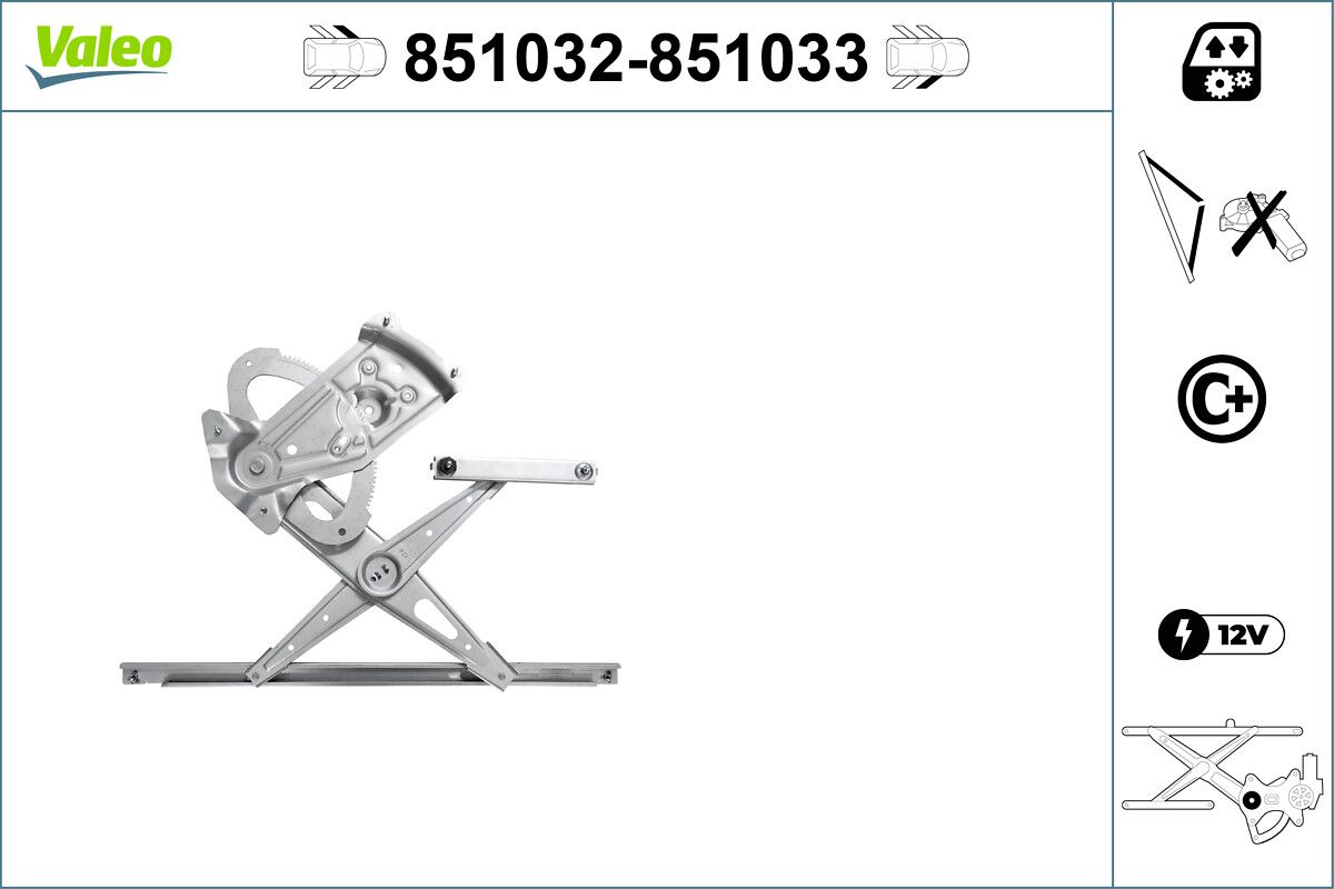 Mecanism actionare geam VALEO 851033