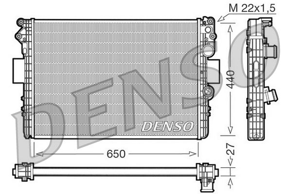 Chladič, chlazení motoru DENSO DRM12002
