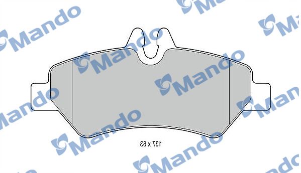 Zestaw klocków hamulcowych, hamulce tarczowe MANDO MBF015032