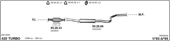 Układ wydechowy IMASAF 568000048