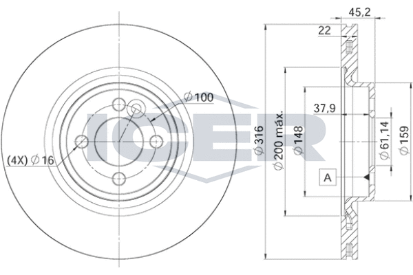 Tarcza hamulcowa ICER 78BD9065-2