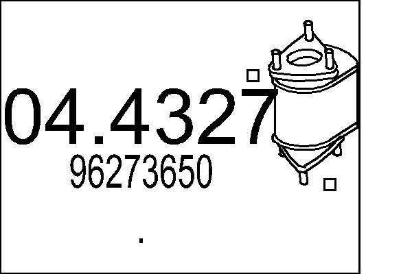 Katalizator MTS 96273650