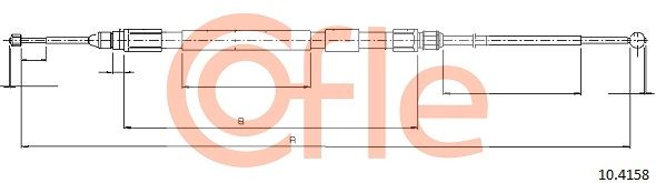 Cięgło, hamulec postojowy COFLE 10.4158
