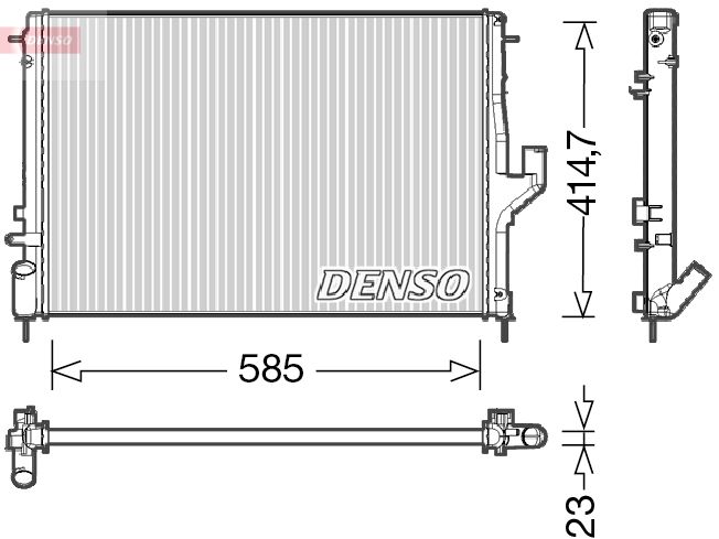 Chłodnica, układ chłodzenia silnika DENSO DRM37001