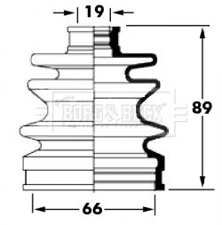 Zestaw osłon, wał napędowy BORG & BECK BCB6043