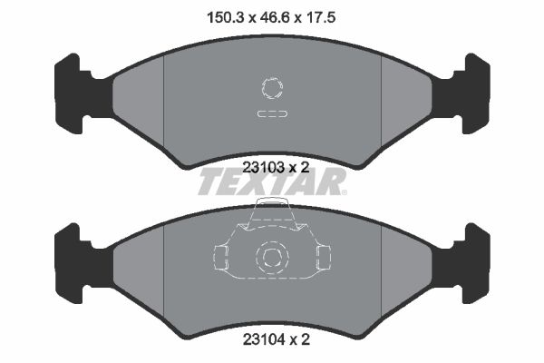 Sada brzdových platničiek kotúčovej brzdy TEXTAR 2310301