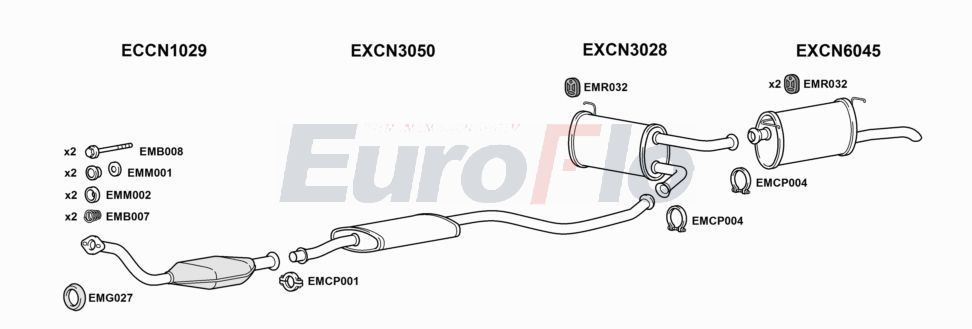 Układ wydechowy EUROFLO CNXM203001