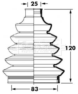 Zestaw osłon, wał napędowy BORG & BECK BCB6048