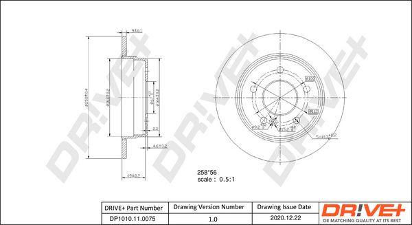 Tarcza hamulcowa DR!VE+ DP1010.11.0075