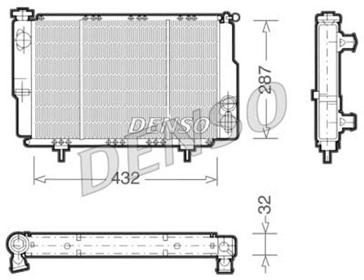 Chłodnica, układ chłodzenia silnika DENSO DRM23060