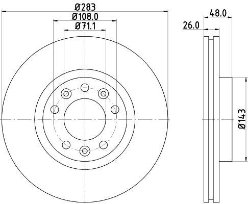 Tarcza hamulcowa MINTEX MDC2278C