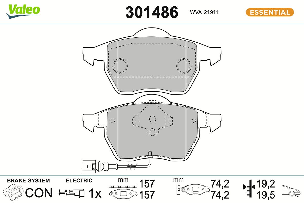 Комплект тормозных колодок, дисковый тормоз