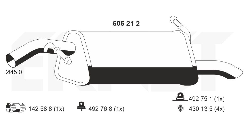Toba esapament finala ERNST 506212