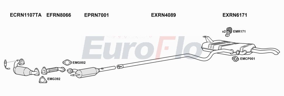 Układ wydechowy EUROFLO RNLAG20D1004B