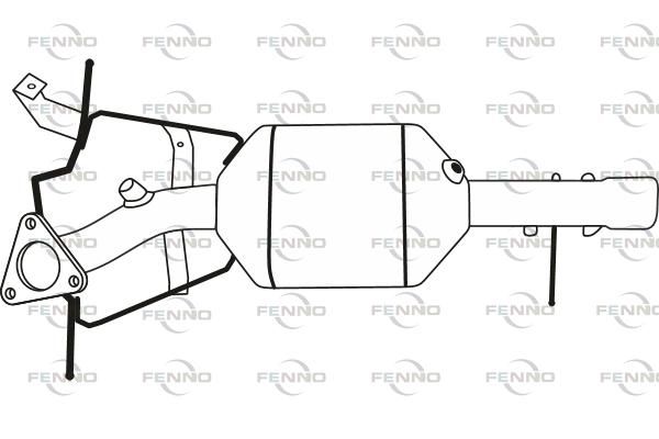 Filtr sadzy / filtr cząstek stałych, układ wydechowy FENNO P9811DPF