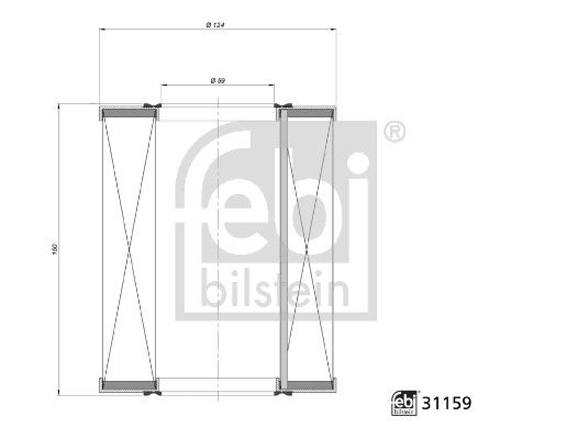 Levně Vzduchový filtr FEBI BILSTEIN 31159
