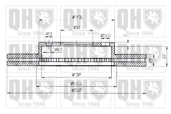 Tarcza hamulcowa QUINTON HAZELL BDC4404