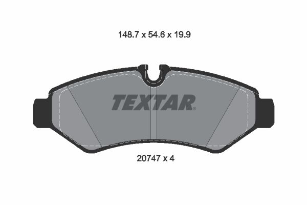 Sada brzdových platničiek kotúčovej brzdy TEXTAR 2074701