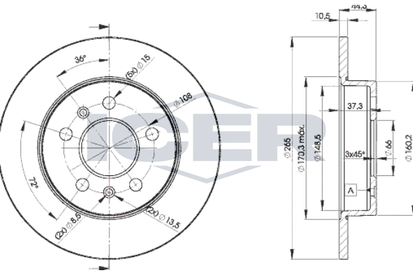 Tarcza hamulcowa ICER 78BD4296-2
