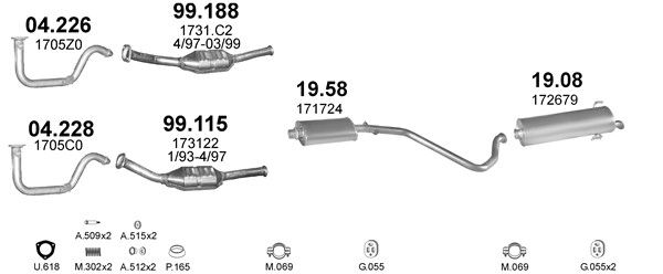 Układ wydechowy POLMO POLMO40062
