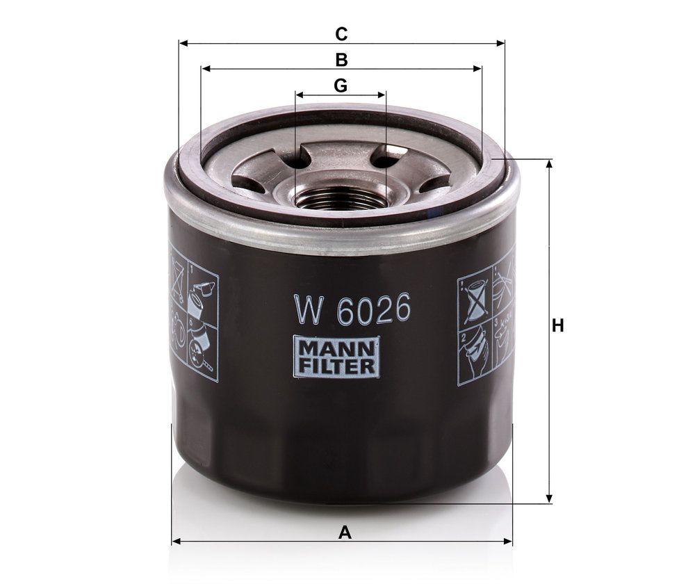 Levně Olejový filtr MANN-FILTER W 6026
