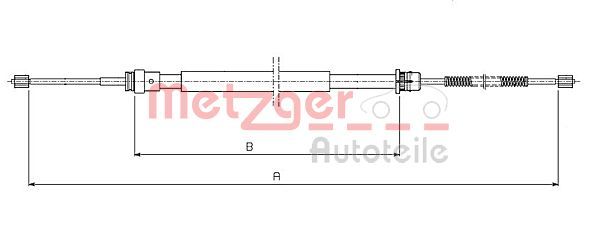 Cięgło, hamulec postojowy METZGER AUTOTEILE 10.6541