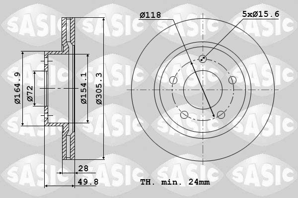 Tarcza hamulcowa SASIC 4004303J