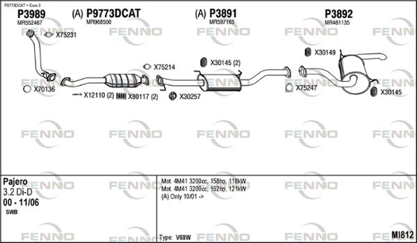 Układ wydechowy FENNO MI812