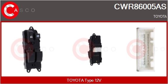 Spínač, zvedací zařízení oken CASCO CWR86005AS
