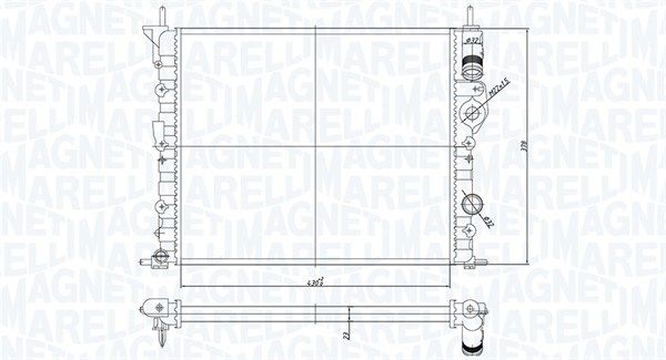 Chladič motora MAGNETI MARELLI 350213194700