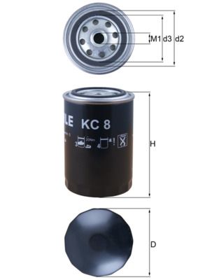 Palivový filtr MAHLE KC 8