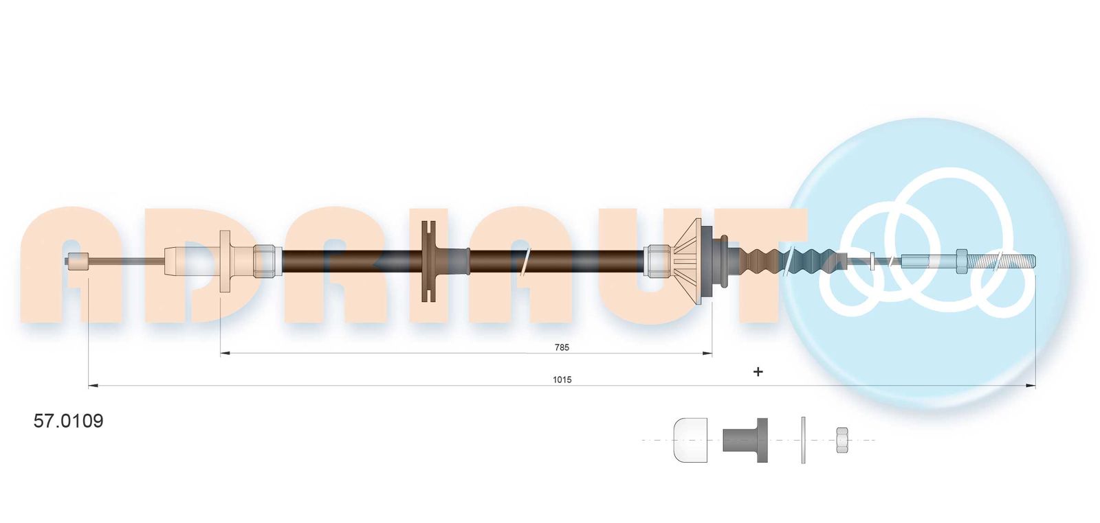 Cablu ambreiaj ADRIAUTO 57.0109