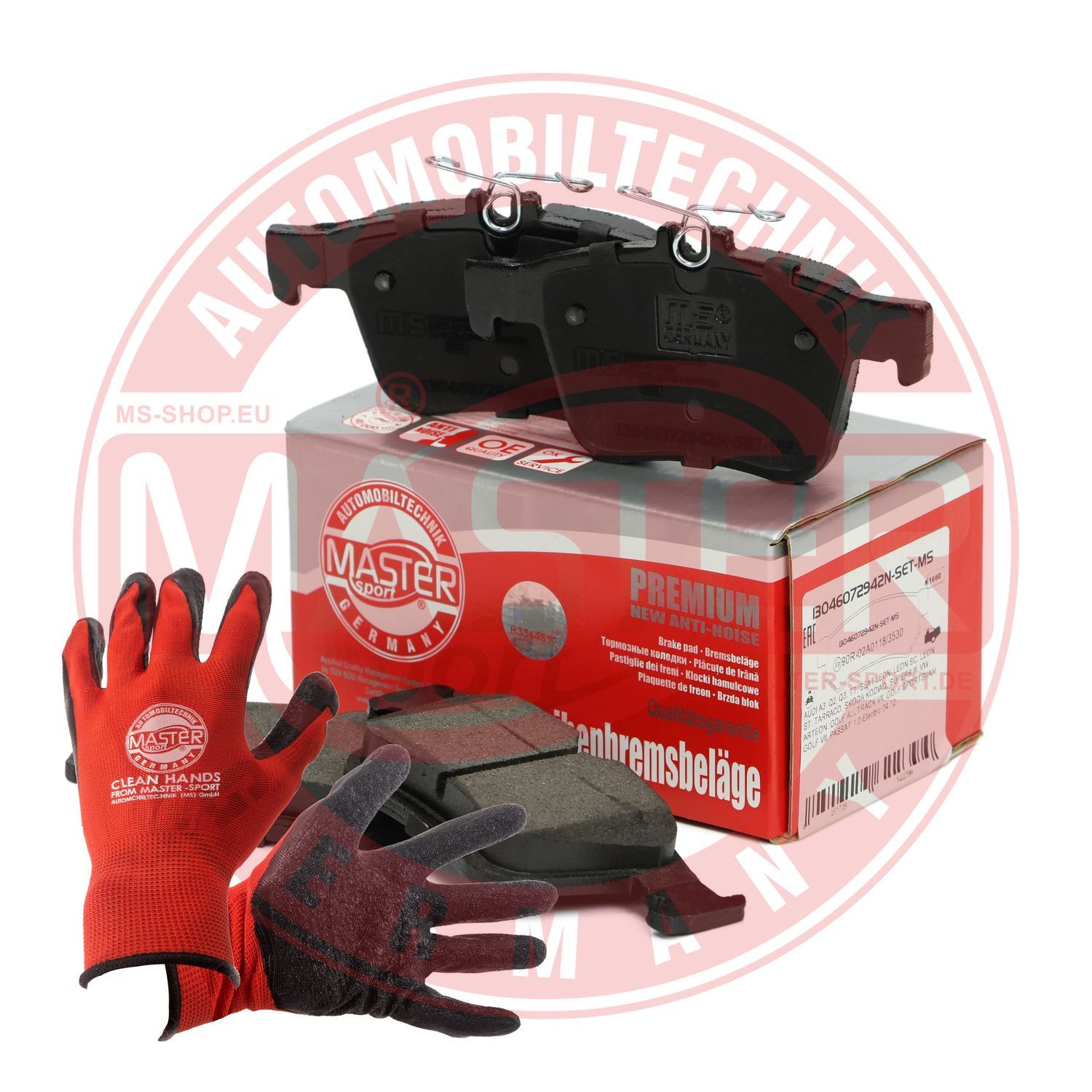 Zestaw klocków hamulcowych, hamulce tarczowe MASTER-SPORT GERMANY 13046072942N-SET-MSP