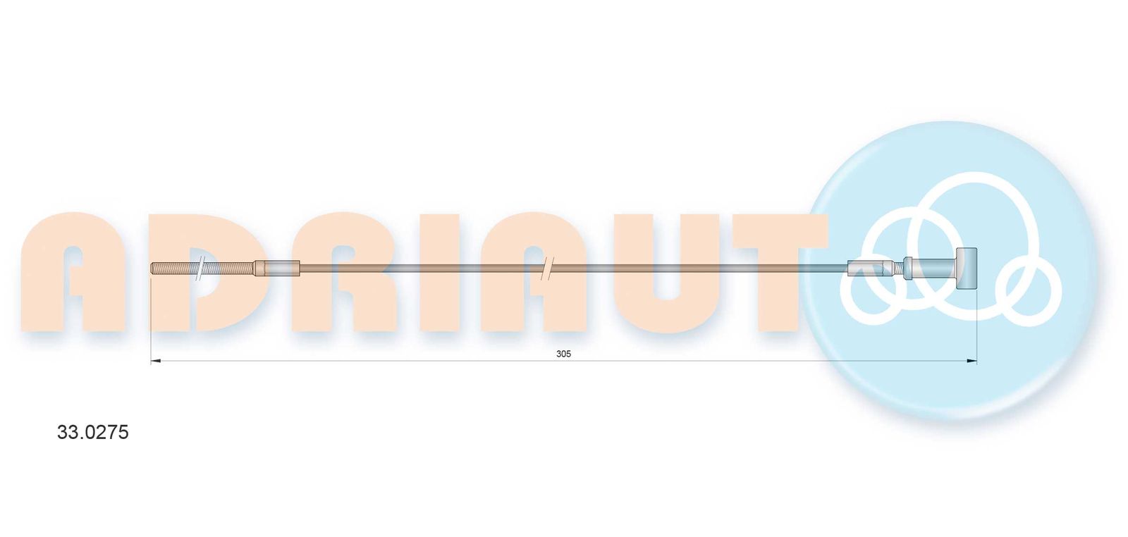 Cablu, frana de parcare ADRIAUTO 33.0275