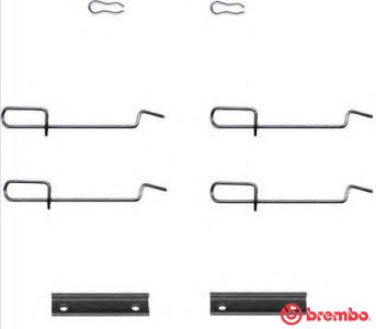 Zestaw akcesoriów, klocki hamulcowe BREMBO A 02 215