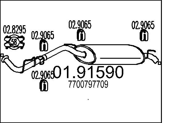 Tłumik końcowy MTS 01.91590