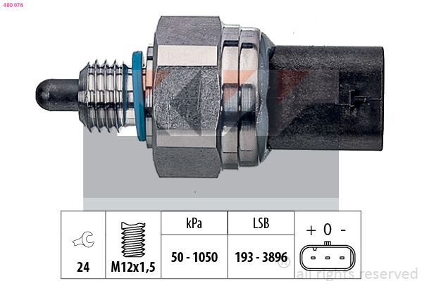 Czujnik, ciśnienie oleju KW 480076