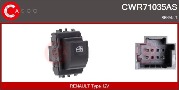 Spínač, zvedací zařízení oken CASCO CWR71035AS