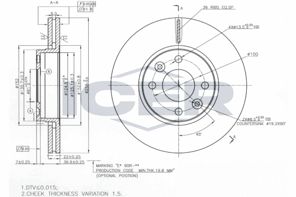 Tarcza hamulcowa ICER 78BD3110-2