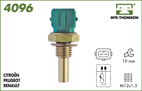 Czujnik, temperatura płynu chłodzącego MTE-THOMSON 4096