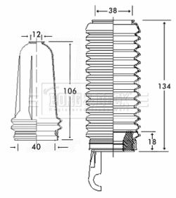 Zestaw osłon, układ kierowniczy BORG & BECK BSG3225